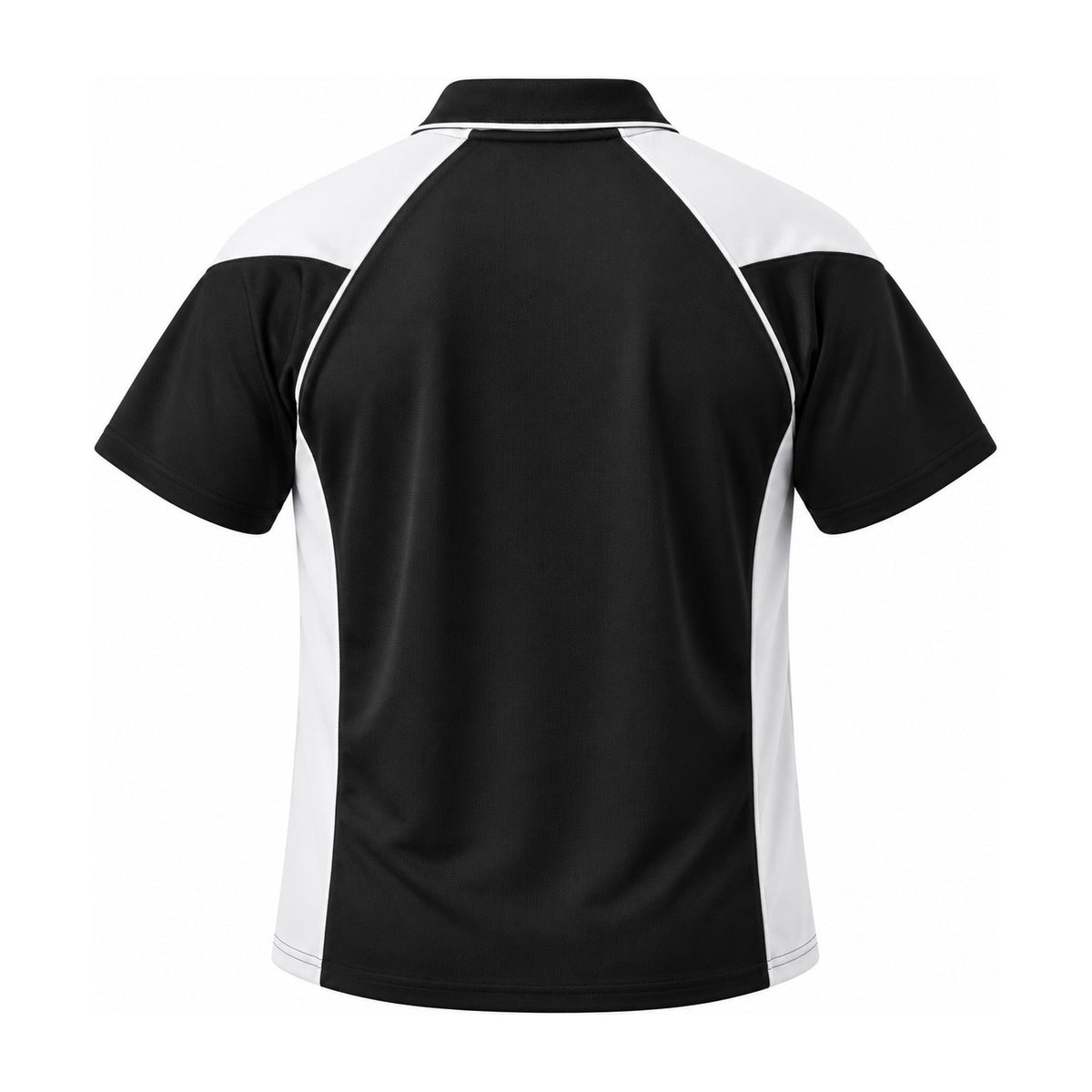 Aussie Pacific Premier Mens Polo 1301 in Black/White, back view