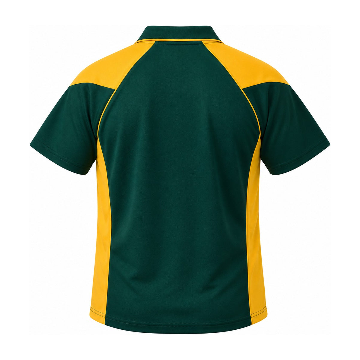 Aussie Pacific Premier Mens Polo 1301 in Bottle/Gold, back view