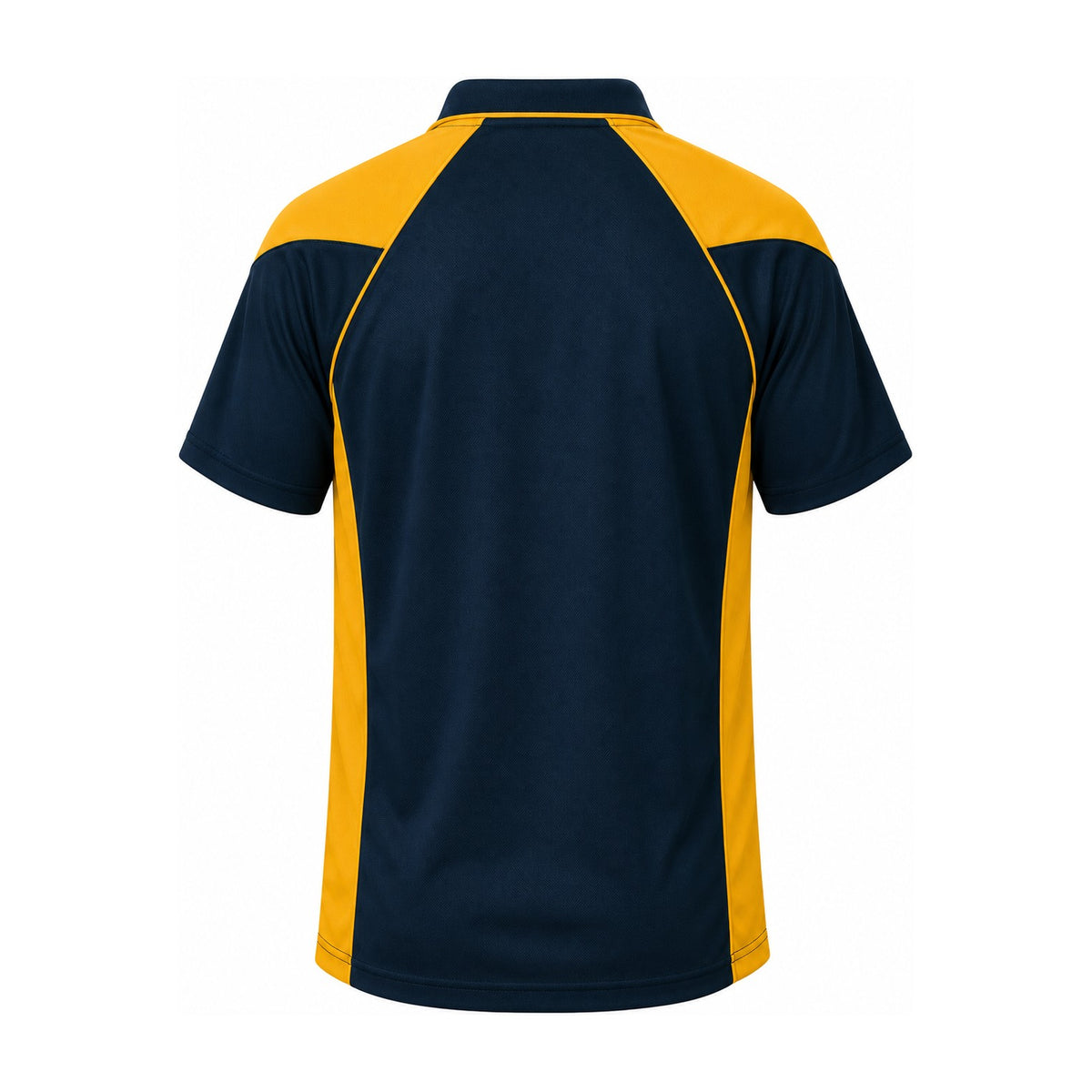 Aussie Pacific Premier Mens Polo 1301 in Navy/Gold, back view
