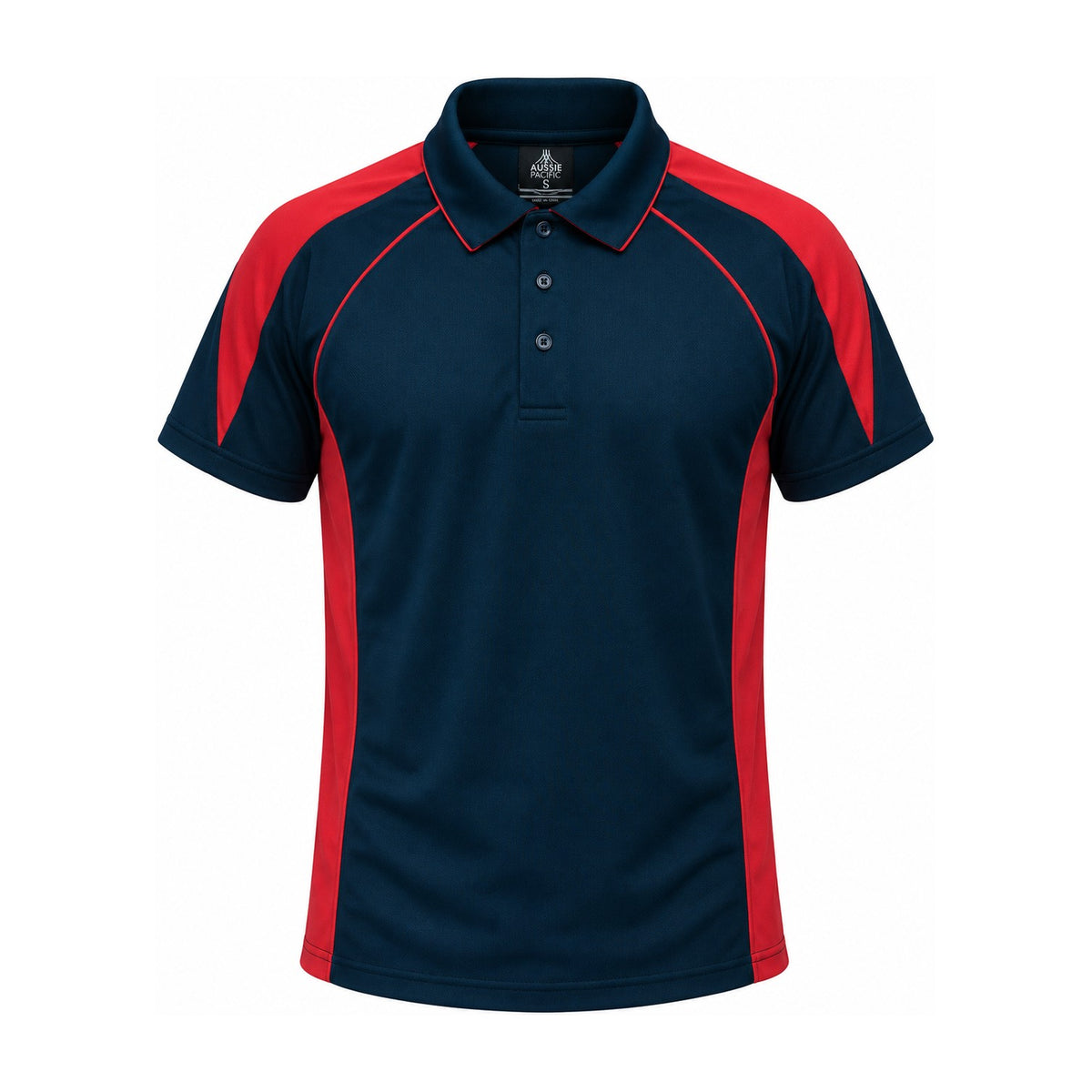 Aussie Pacific Premier Mens Polo 1301 in Navy/Red