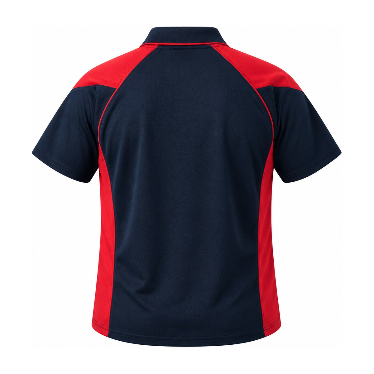 Aussie Pacific Premier Mens Polo 1301 in Navy/Red, back view