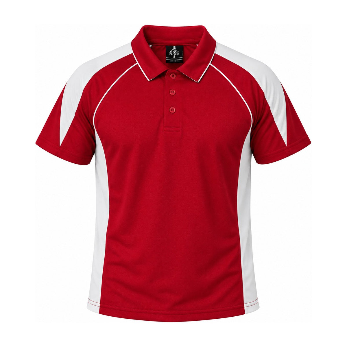 Aussie Pacific Premier Mens Polo 1301 in Red/White