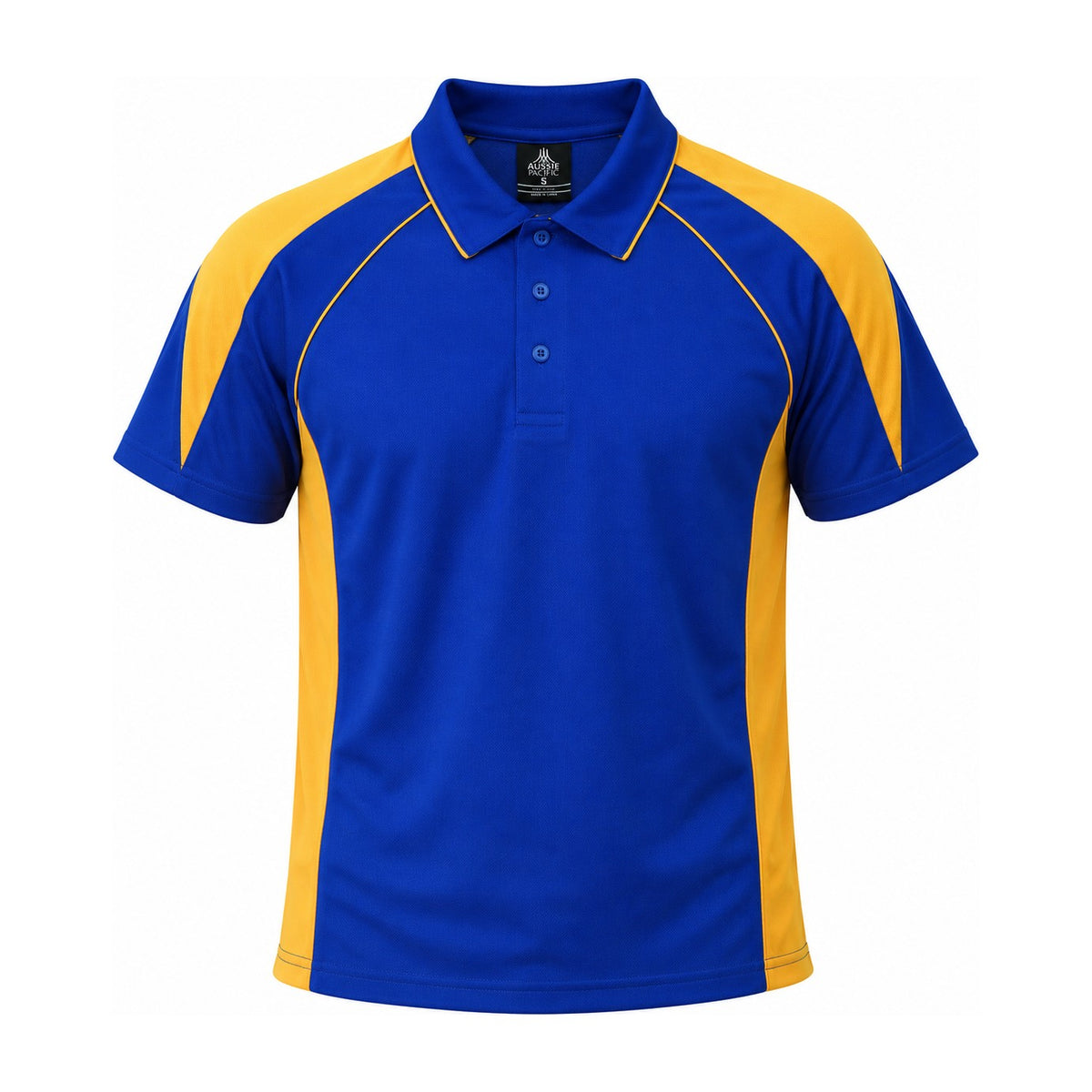 Aussie Pacific Premier Mens Polo 1301 in Royal/Gold