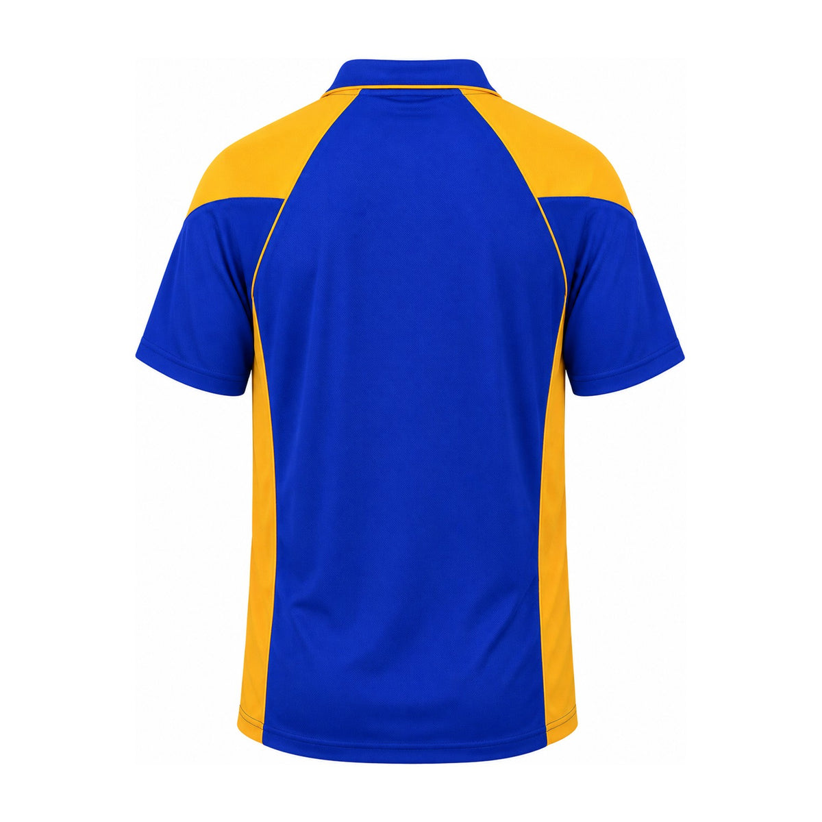 Aussie Pacific Premier Mens Polo 1301 in Royal/Gold, back view
