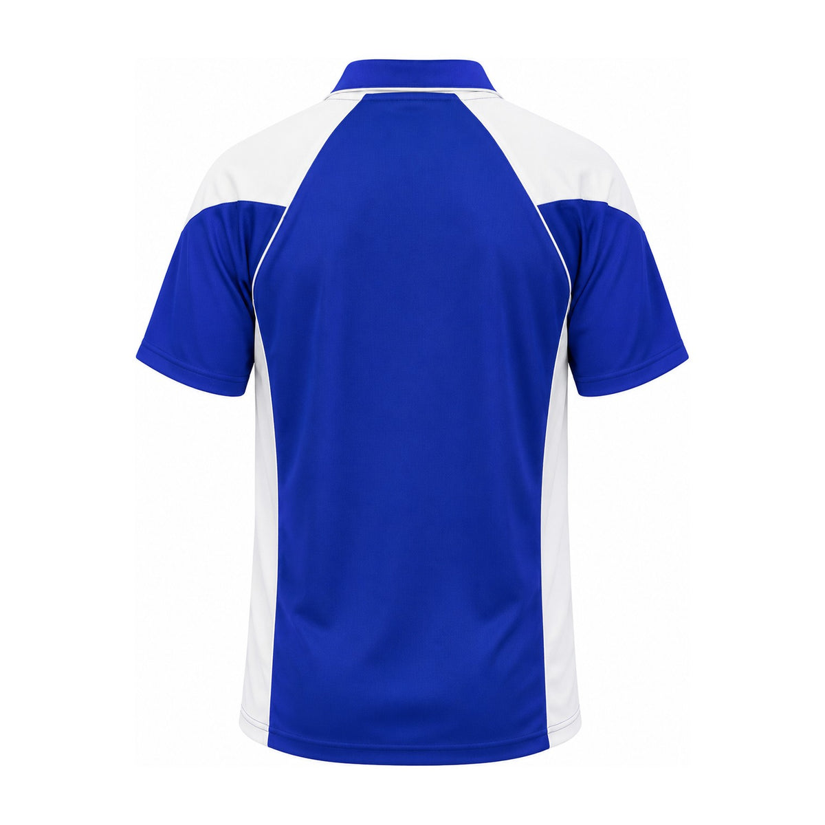 Aussie Pacific Premier Mens Polo 1301 in Royal/White, back view