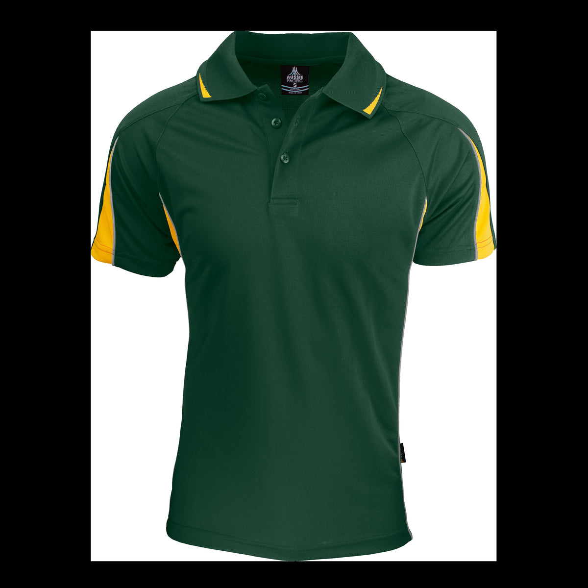 Aussie Pacific Eureka Mens Polo 1304 in Bottle/Gold
