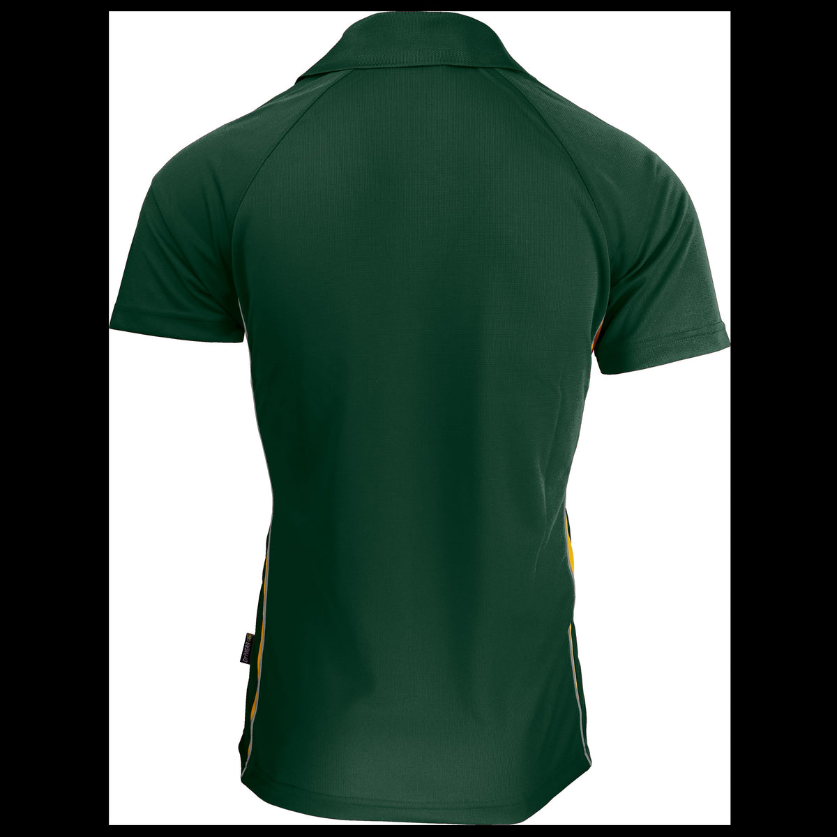 Aussie Pacific Eureka Mens Polo 1304 in Bottle/Gold, back view