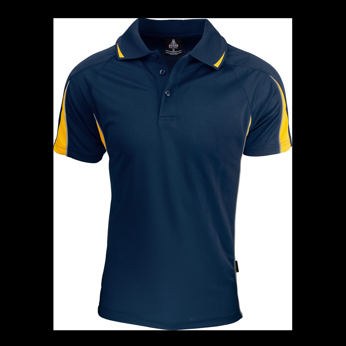 Aussie Pacific Eureka Mens Polo 1304 in Navy/Gold