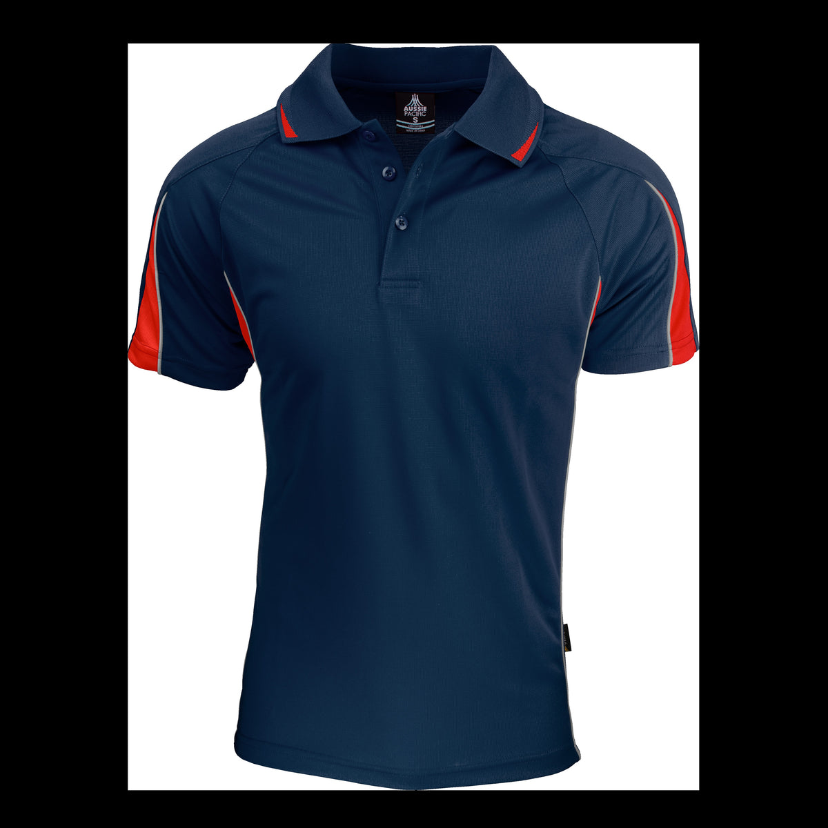 Aussie Pacific Eureka Mens Polo 1304 in Navy/Red