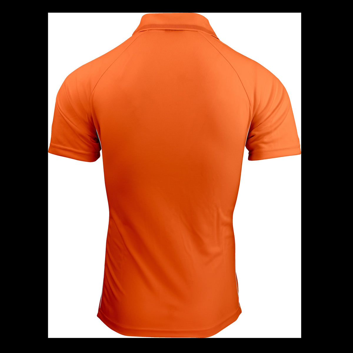 Aussie Pacific Eureka Mens Polo 1304 in Orange/Charcoal, back view