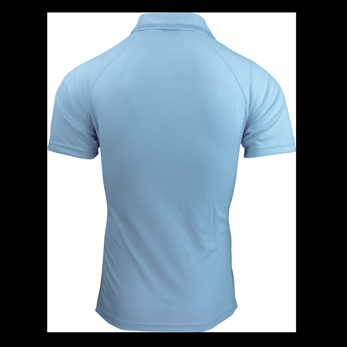 Aussie Pacific Eureka Mens Polo 1304 in Sky/Navy, back view