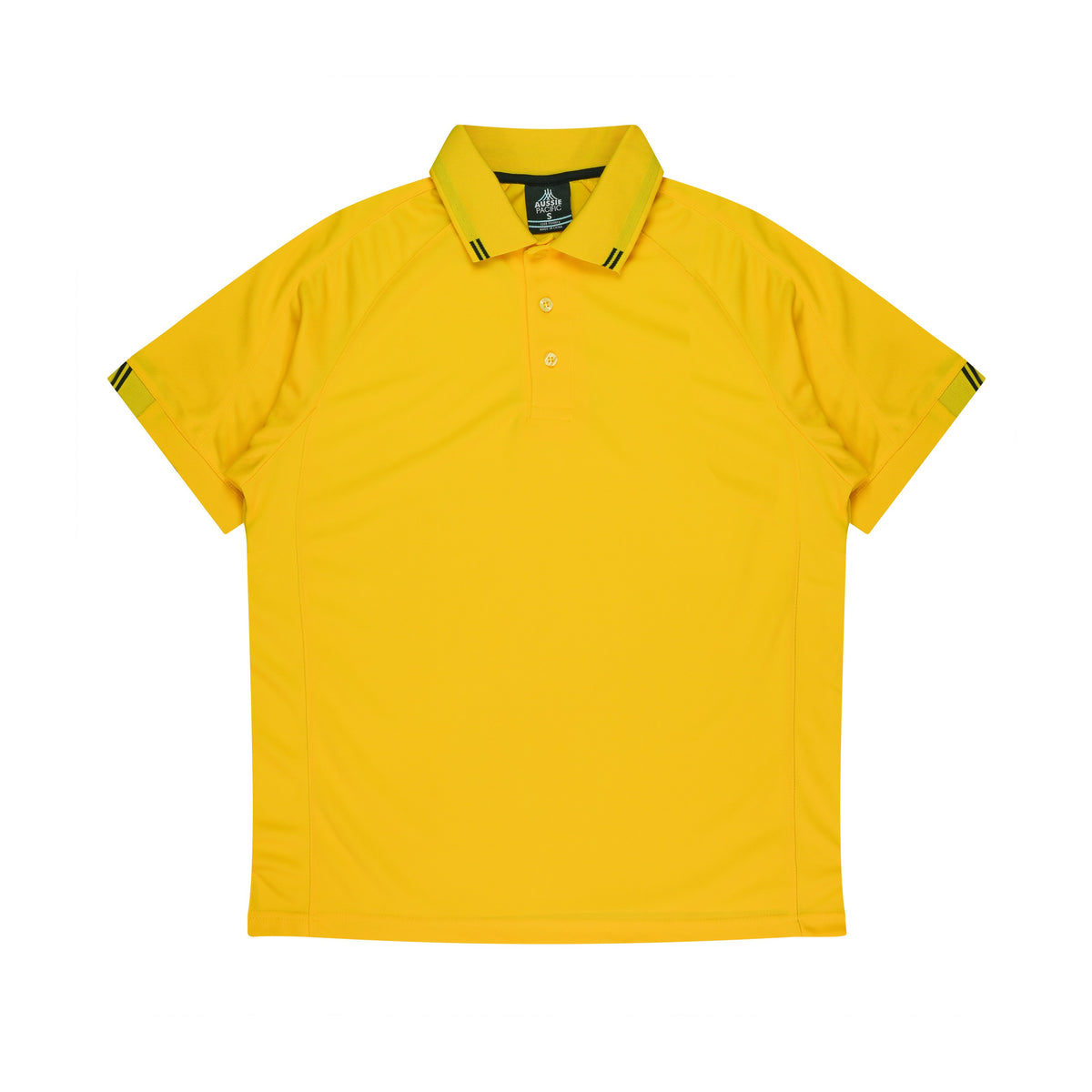 Aussie Pacific Flinders Mens Polo 1308 in Canary/Black