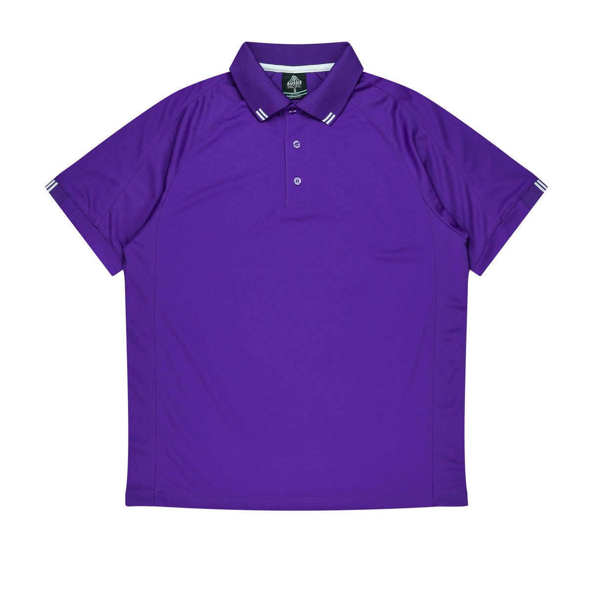 Aussie Pacific Flinders Mens Polo 1308 in Purple/White