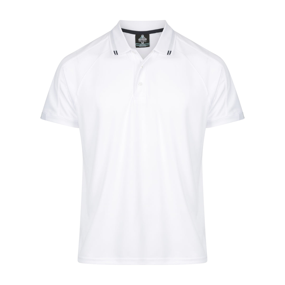 Aussie Pacific Flinders Mens Polo 1308 in White/Navy