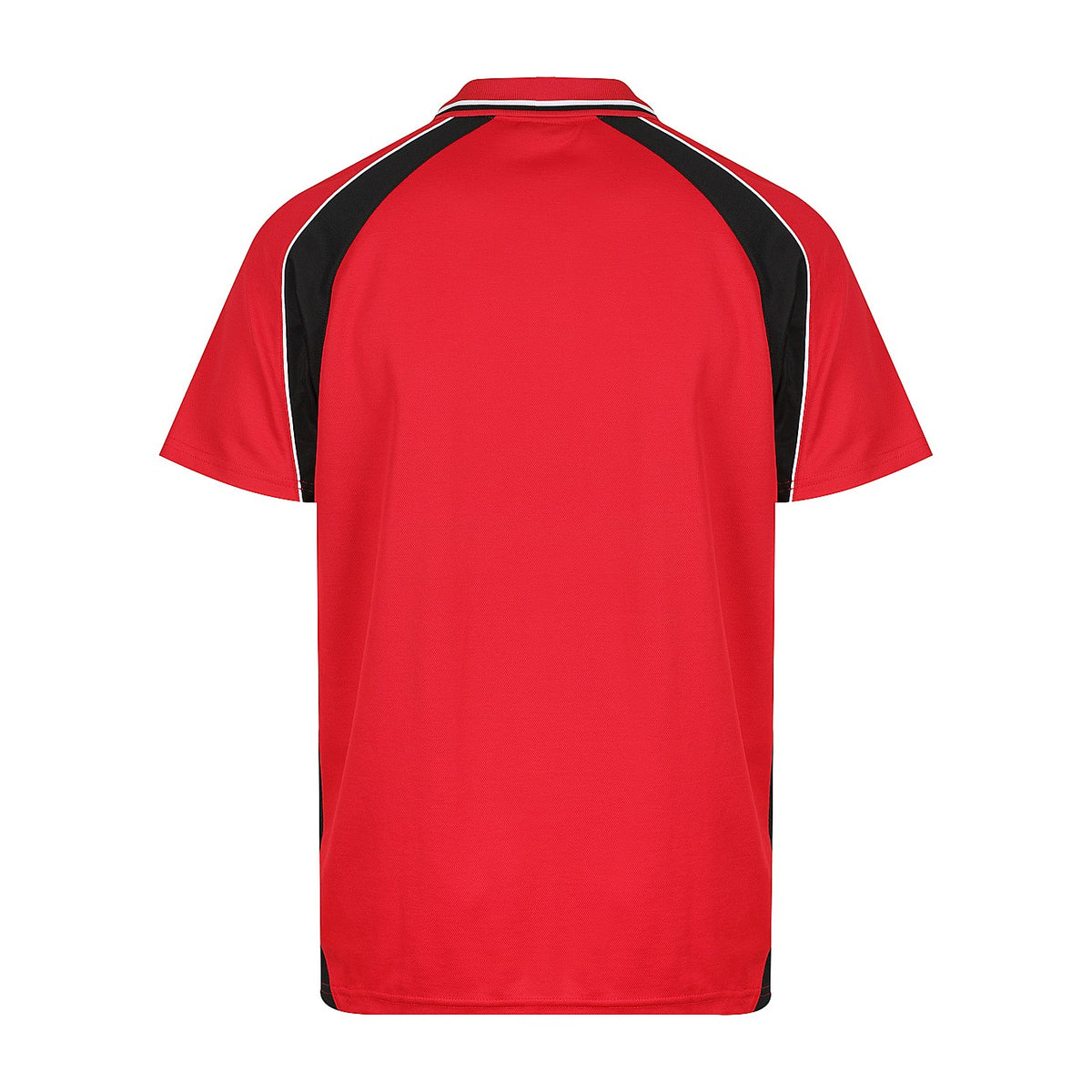 Aussie Pacific Panorama Mens Polo 1309 in Red/Black/White, back view