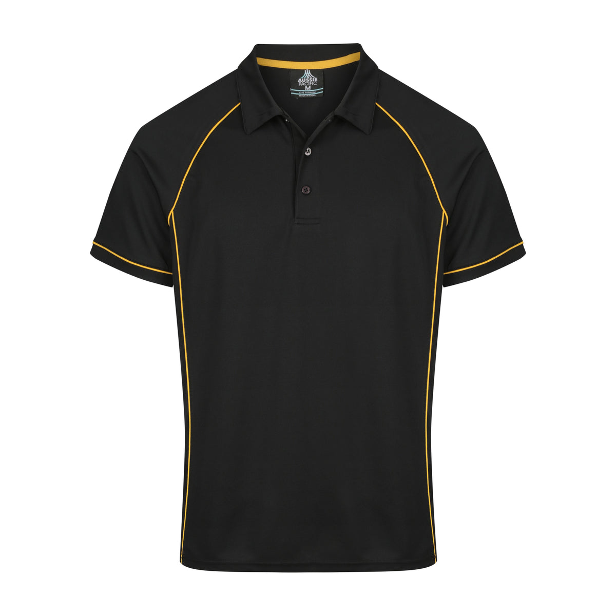 Aussie Pacific Endeavour Mens Polo 1310 in Black/Gold