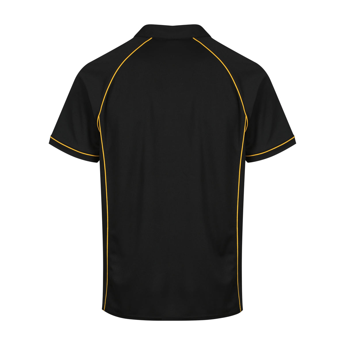 Aussie Pacific Endeavour Mens Polo 1310 in Black/Gold, back view