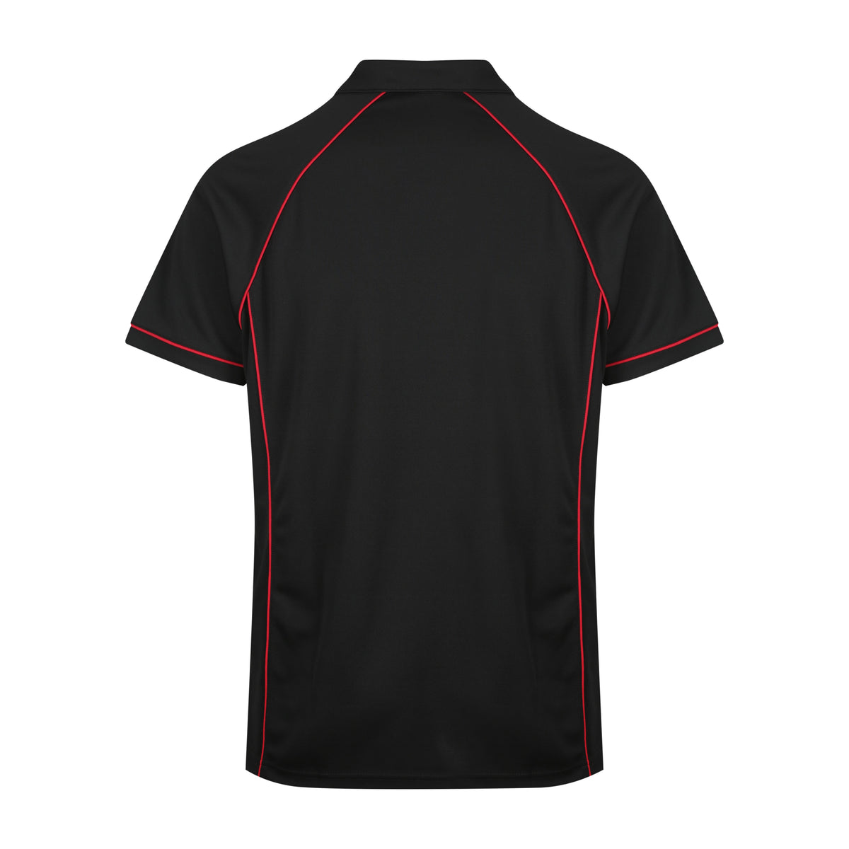 Aussie Pacific Endeavour Mens Polo 1310 in Black/Red, back view