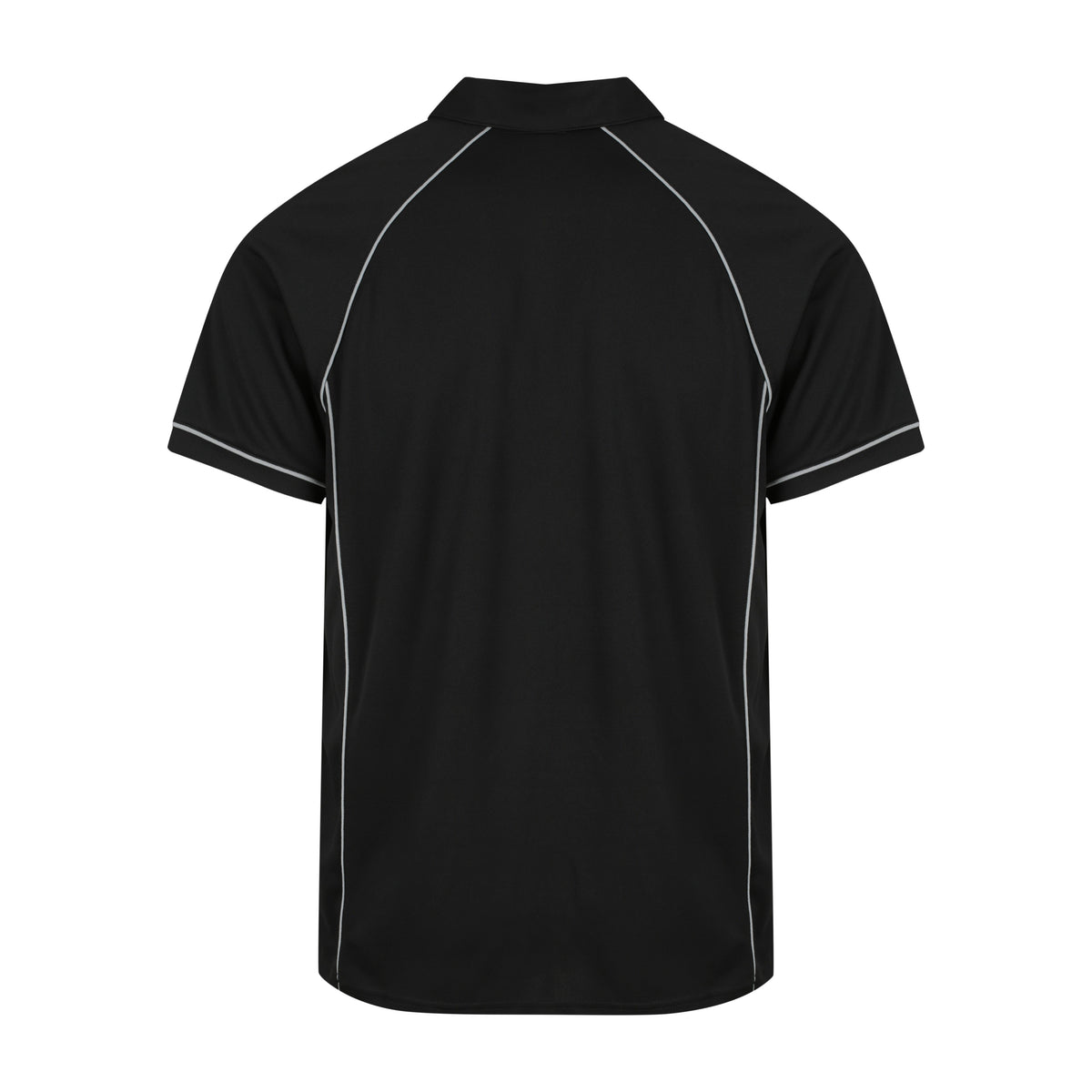 Aussie Pacific Endeavour Mens Polo 1310 in Black/Silver, back view
