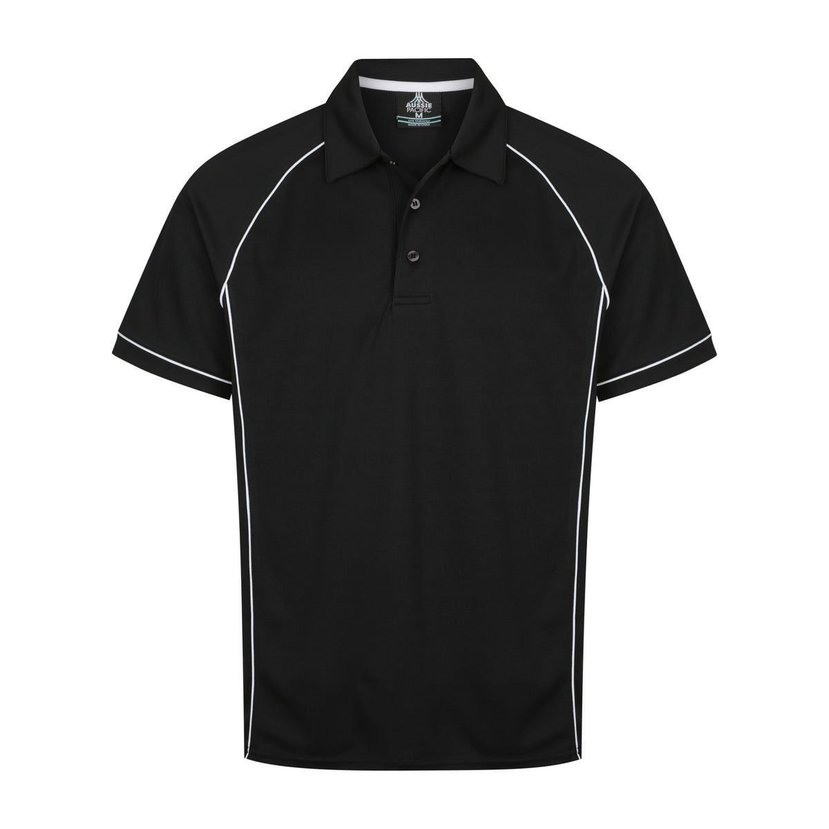 Aussie Pacific Endeavour Mens Polo 1310 in Black/White