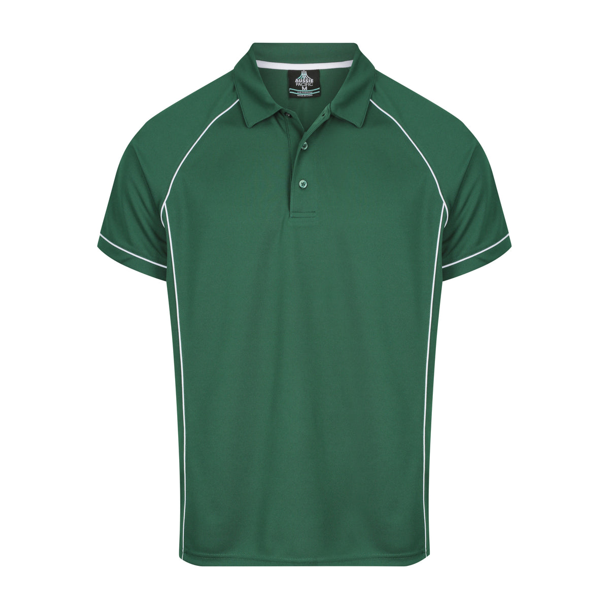 Aussie Pacific Endeavour Mens Polo 1310 in Bottle/White