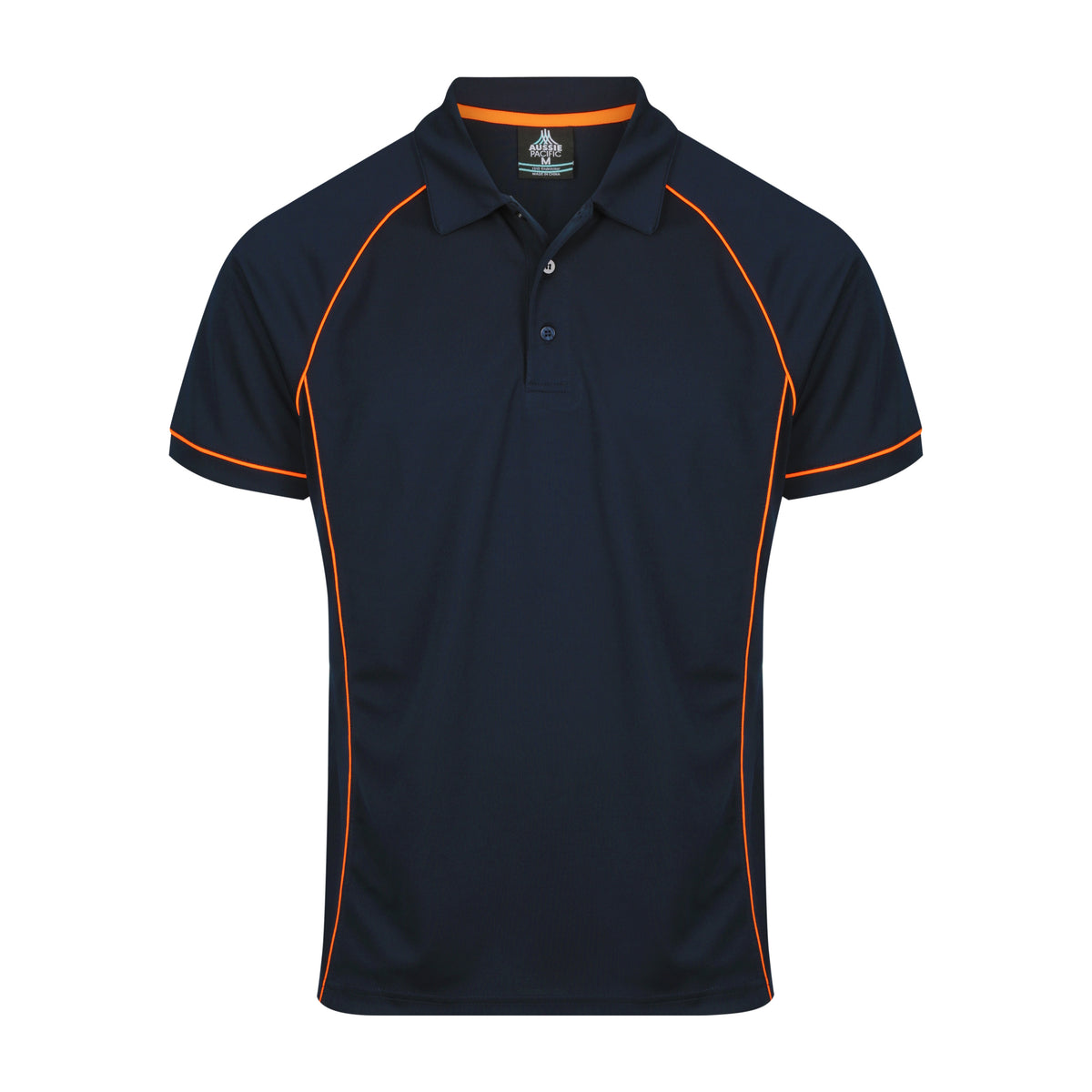 Aussie Pacific Endeavour Mens Polo 1310 in Navy/Orange