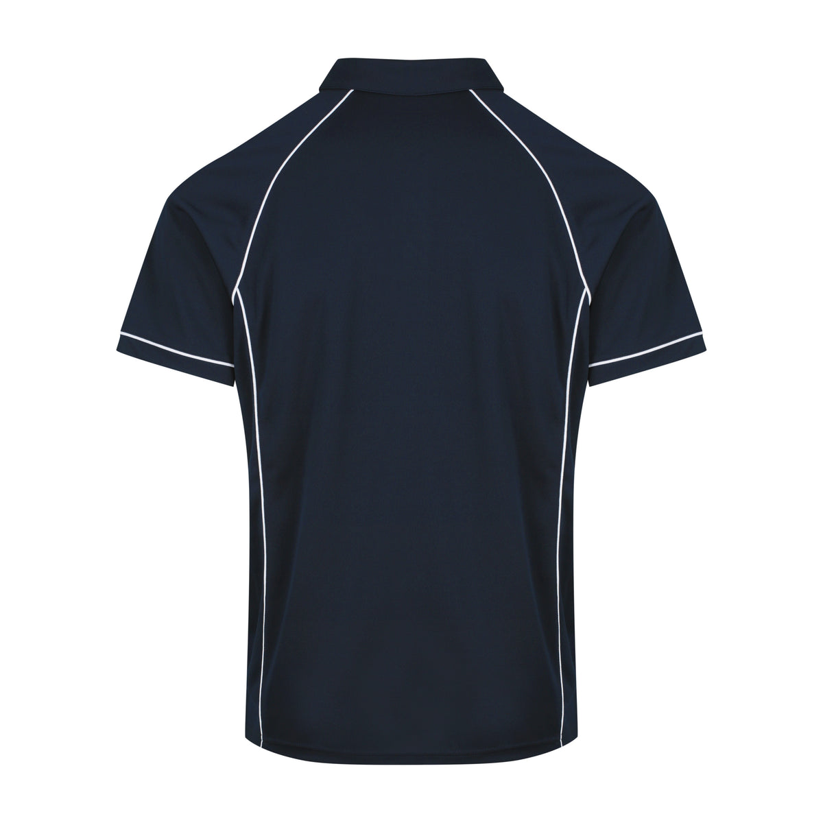 Aussie Pacific Endeavour Mens Polo 1310 in Navy/White, back view
