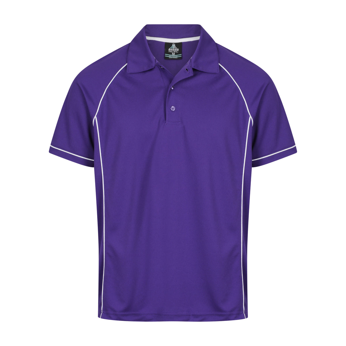 Aussie Pacific Endeavour Mens Polo 1310 in Purple/White