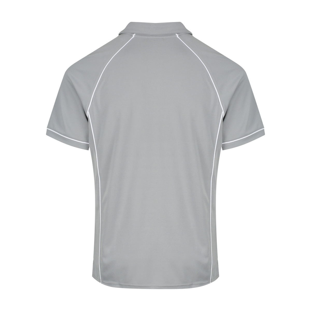 Aussie Pacific Endeavour Mens Polo 1310 in Silver/White, back view
