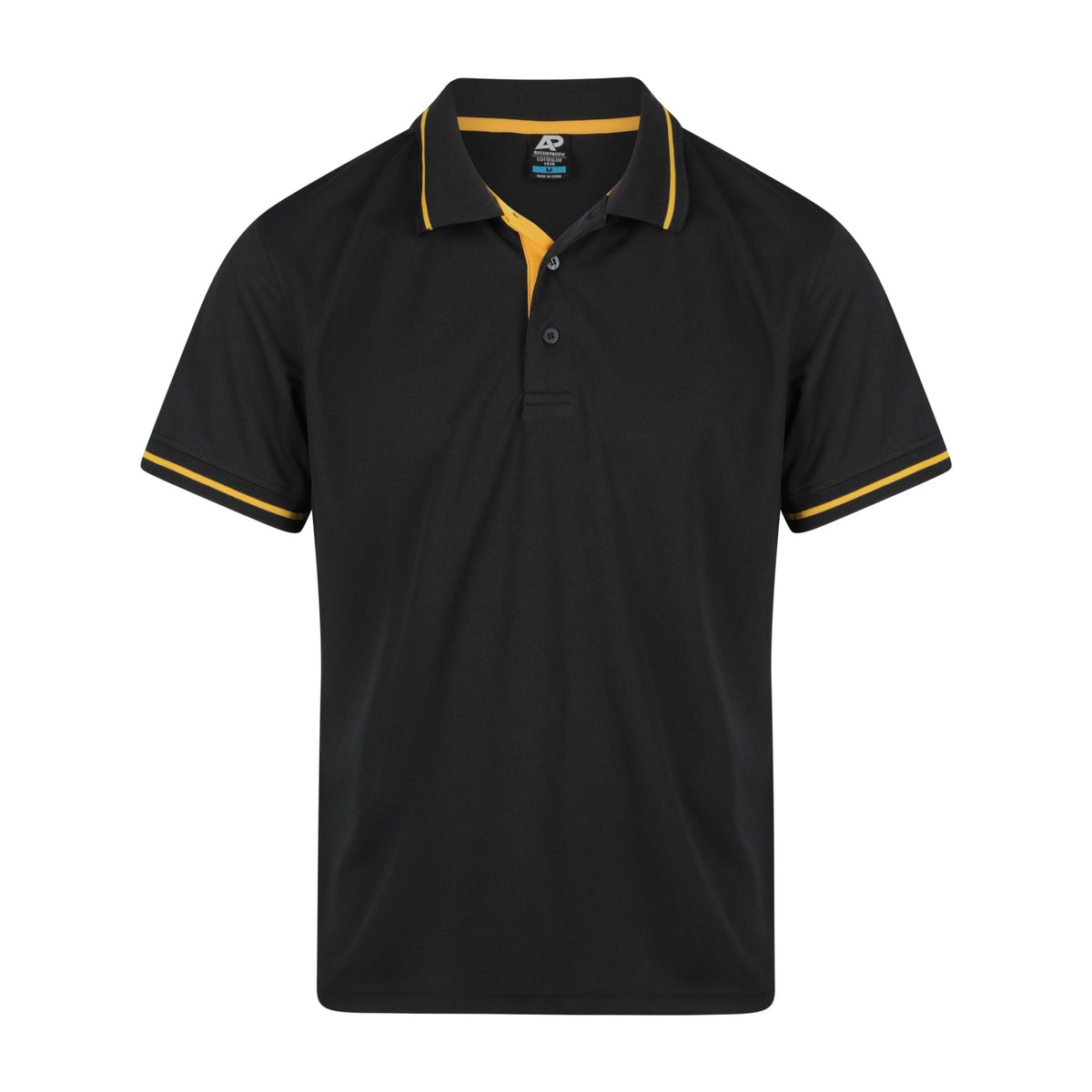 Aussie Pacific Cottesloe Mens Polo 1319 in Black/Gold