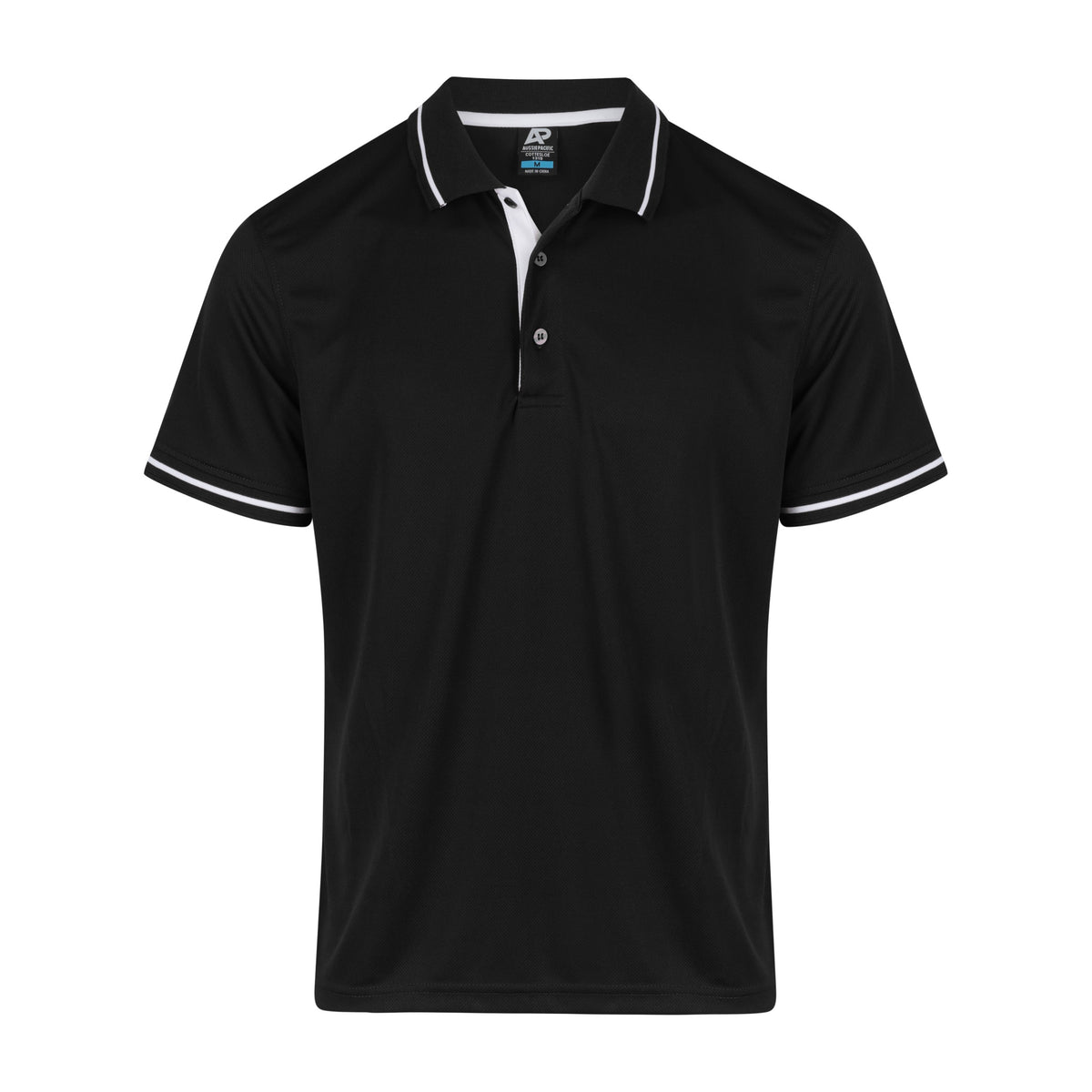 Aussie Pacific Cottesloe Mens Polo 1319 in Black/White