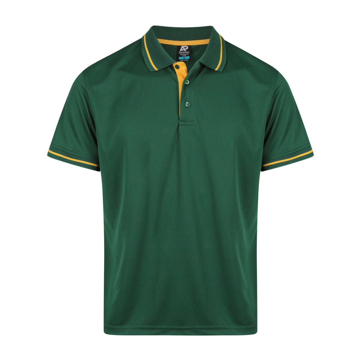Aussie Pacific Cottesloe Mens Polo 1319 in Bottle/Gold