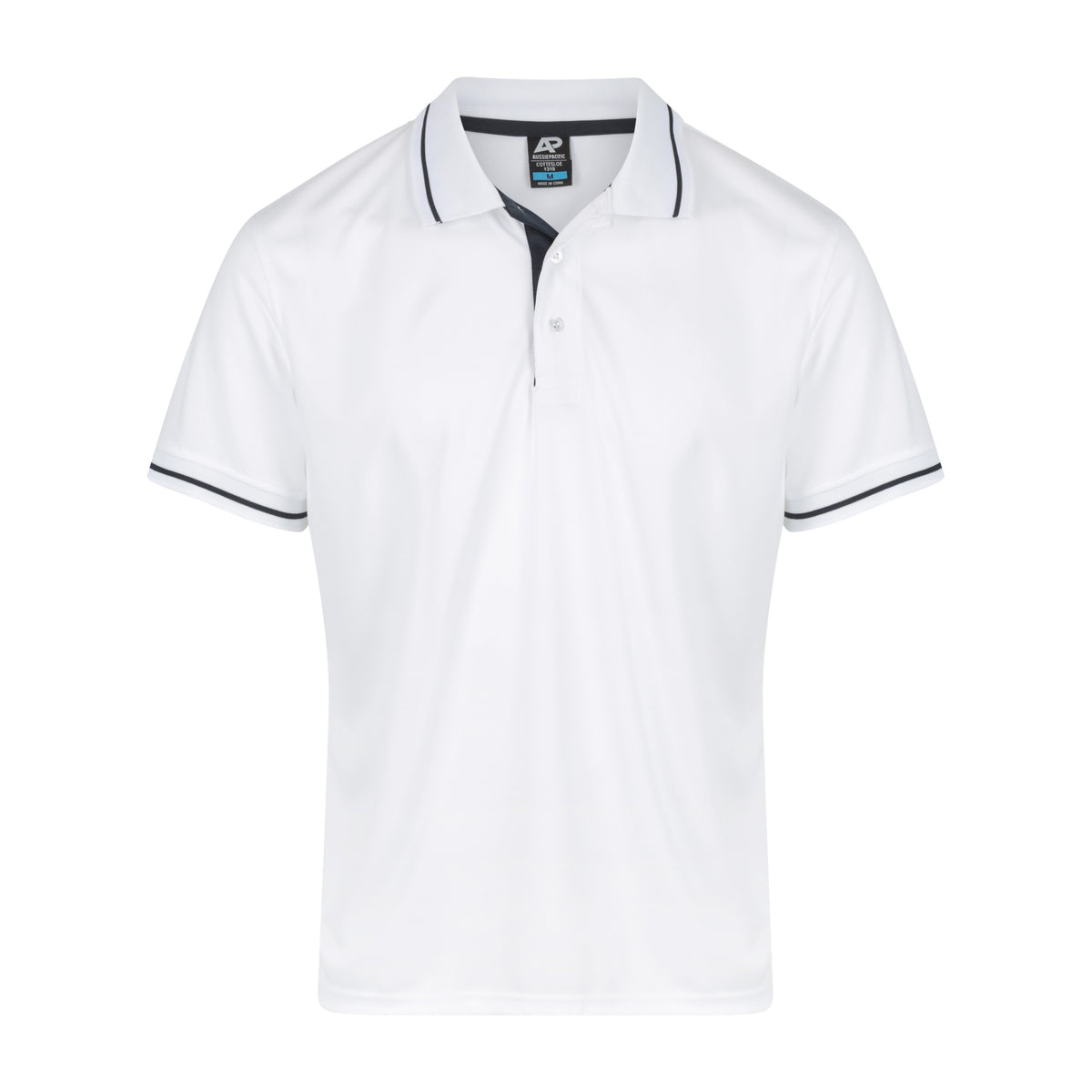 Aussie Pacific Cottesloe Mens Polo 1319 in White/Navy