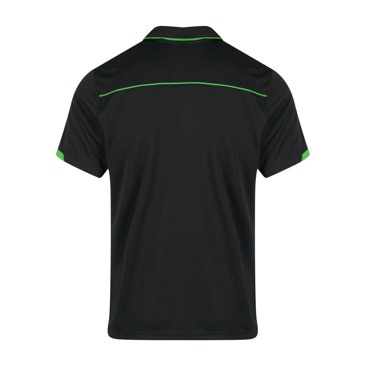 Aussie Pacific Currumbin Mens Polo 1320 in Black/Kawa Green, back view