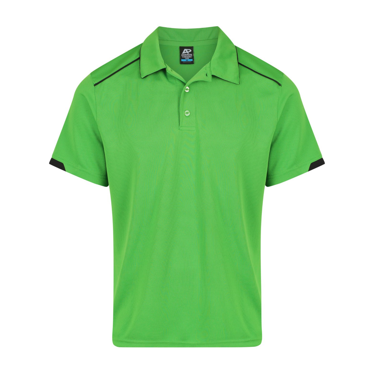 Aussie Pacific Currumbin Mens Polo 1320 in Kawa Green/Black