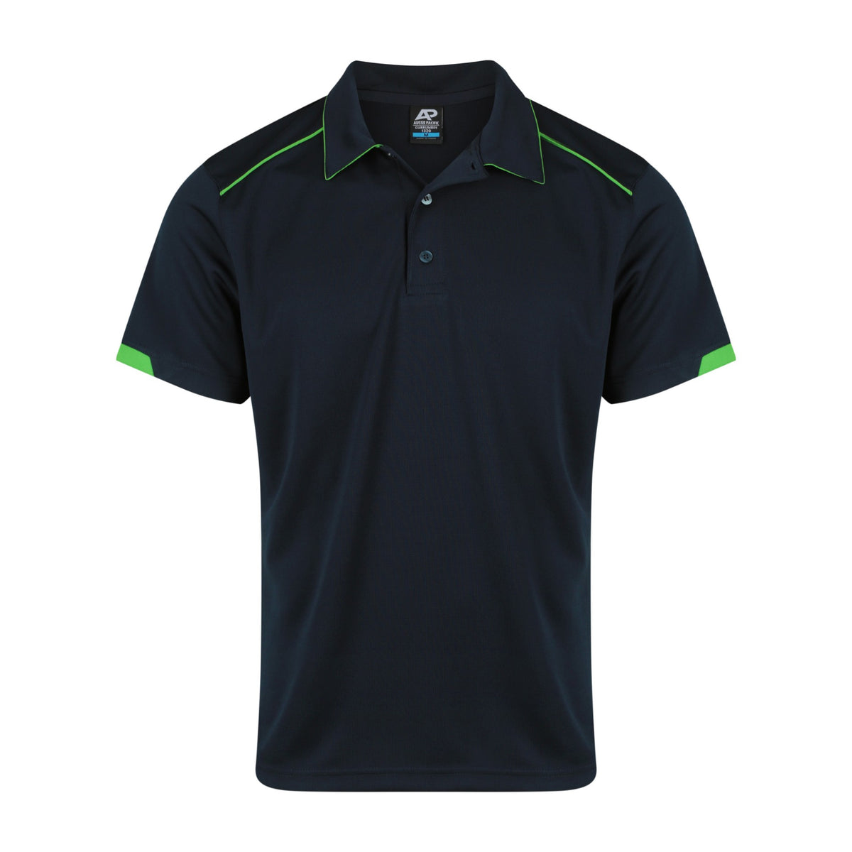 Aussie Pacific Currumbin Mens Polo 1320 in Navy/Kawa Green