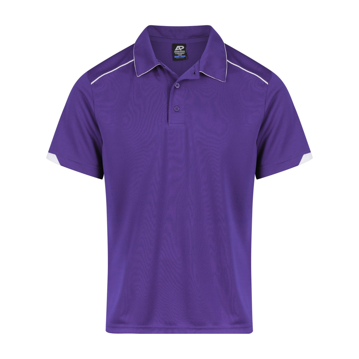Aussie Pacific Currumbin Mens Polo 1320 in Purple/White