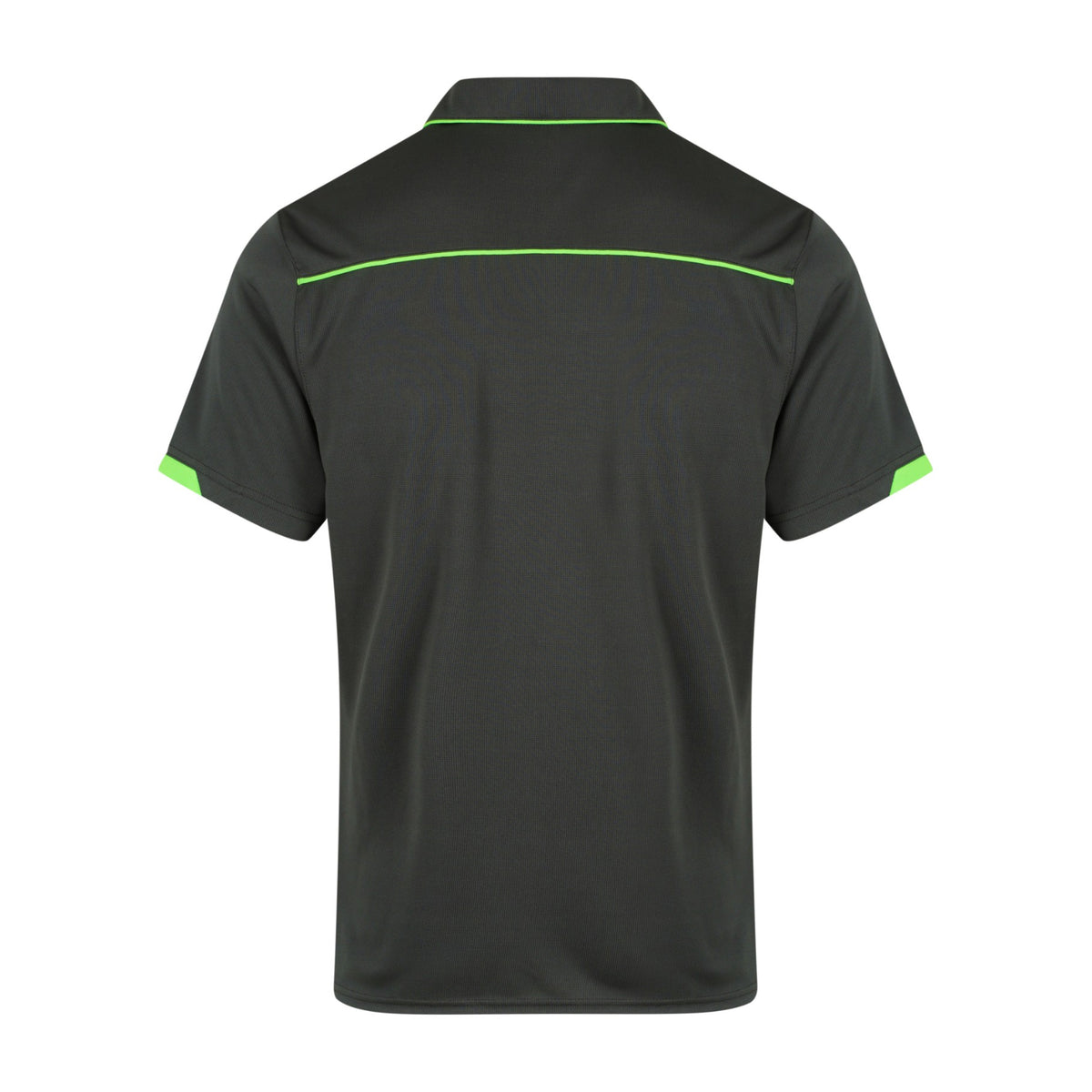 Aussie Pacific Currumbin Mens Polo 1320 in Slate/Hi Viz Green, back view
