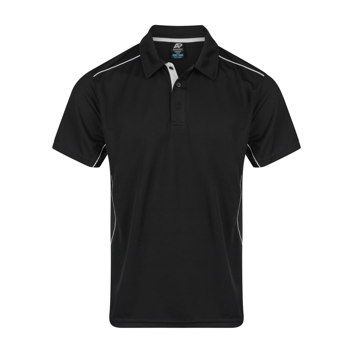 Aussie Pacific Kuranda Mens Polo 1323 in Black/White