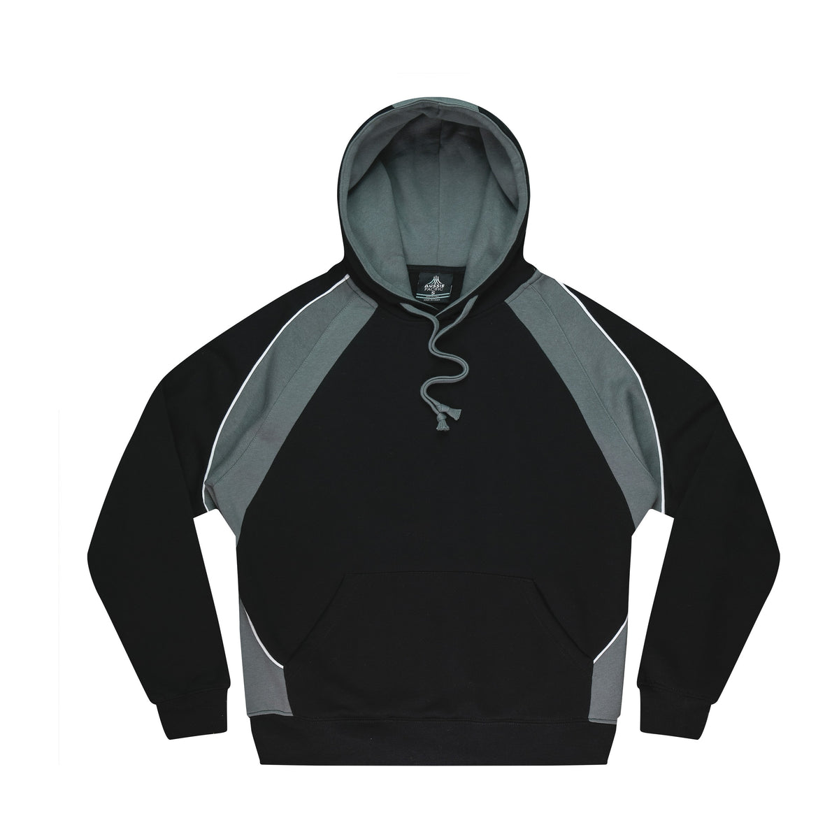 Aussie Pacific Huxley Mens Hoodie 1509 in Black/Ashe/White