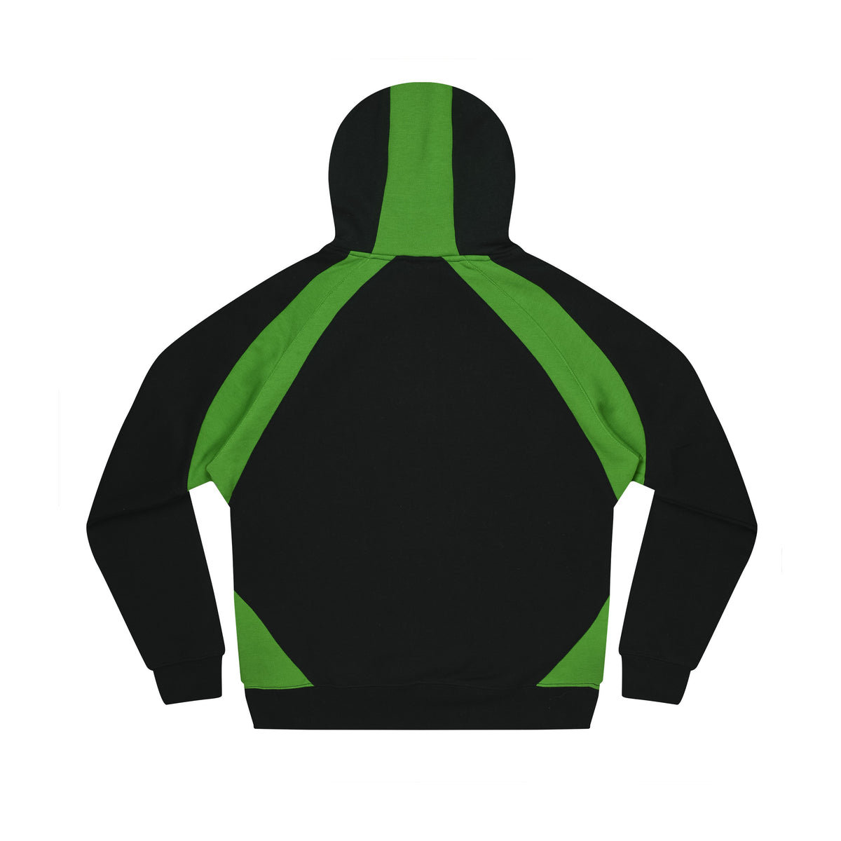 Aussie Pacific Huxley Mens Hoodie 1509 in Black/Kawa Green/White, back view