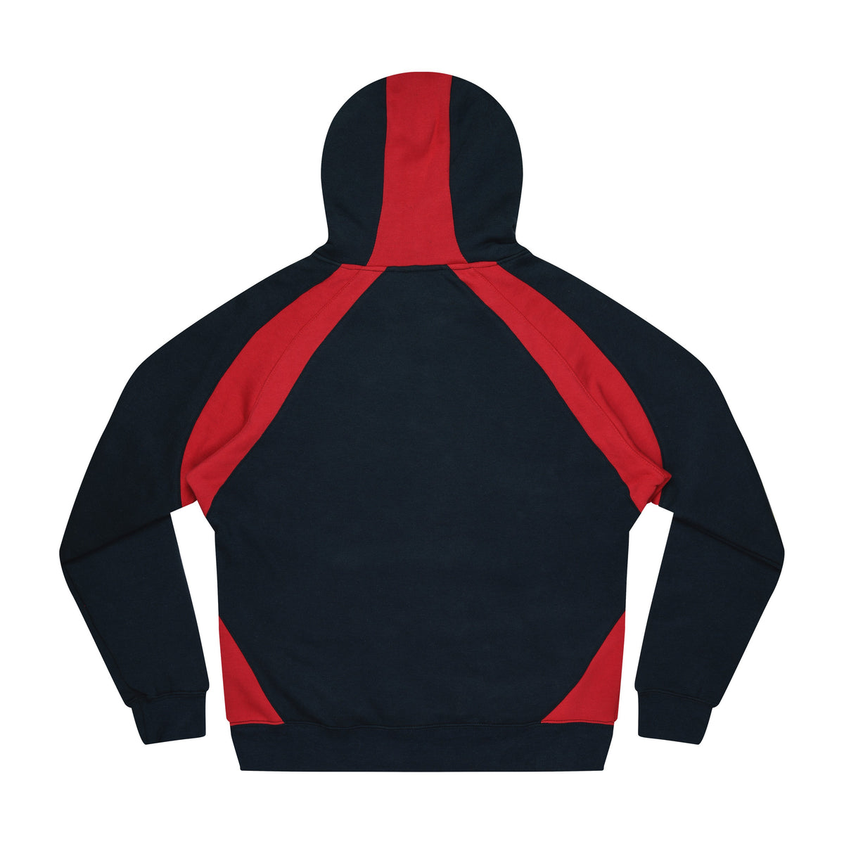 Aussie Pacific Huxley Mens Hoodie 1509 in Navy/Red/Gold, back view
