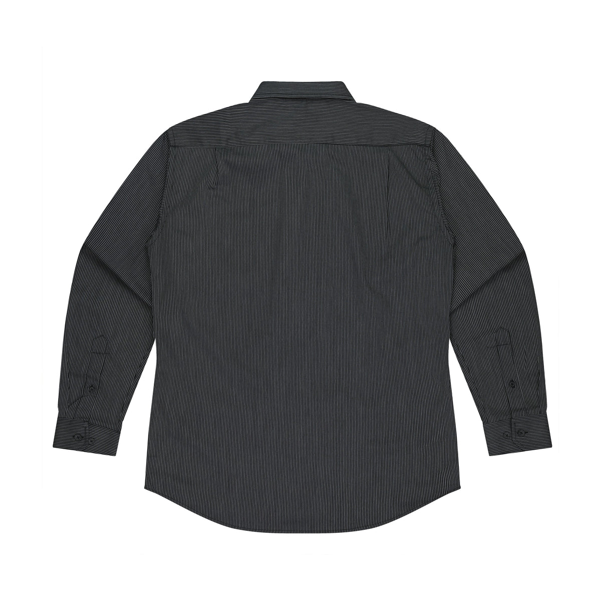 Aussie Pacific Henley Mens Shirt 1900L in Black/Silver, back view