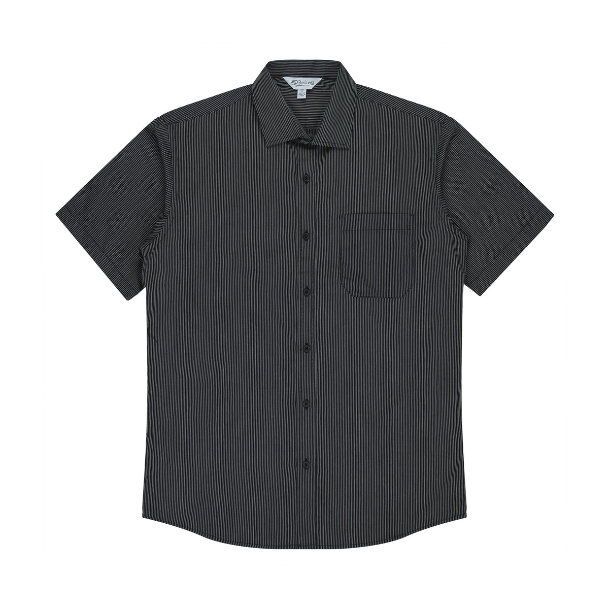 Aussie Pacific Henley Mens Shirt 1900S in Black/Silver