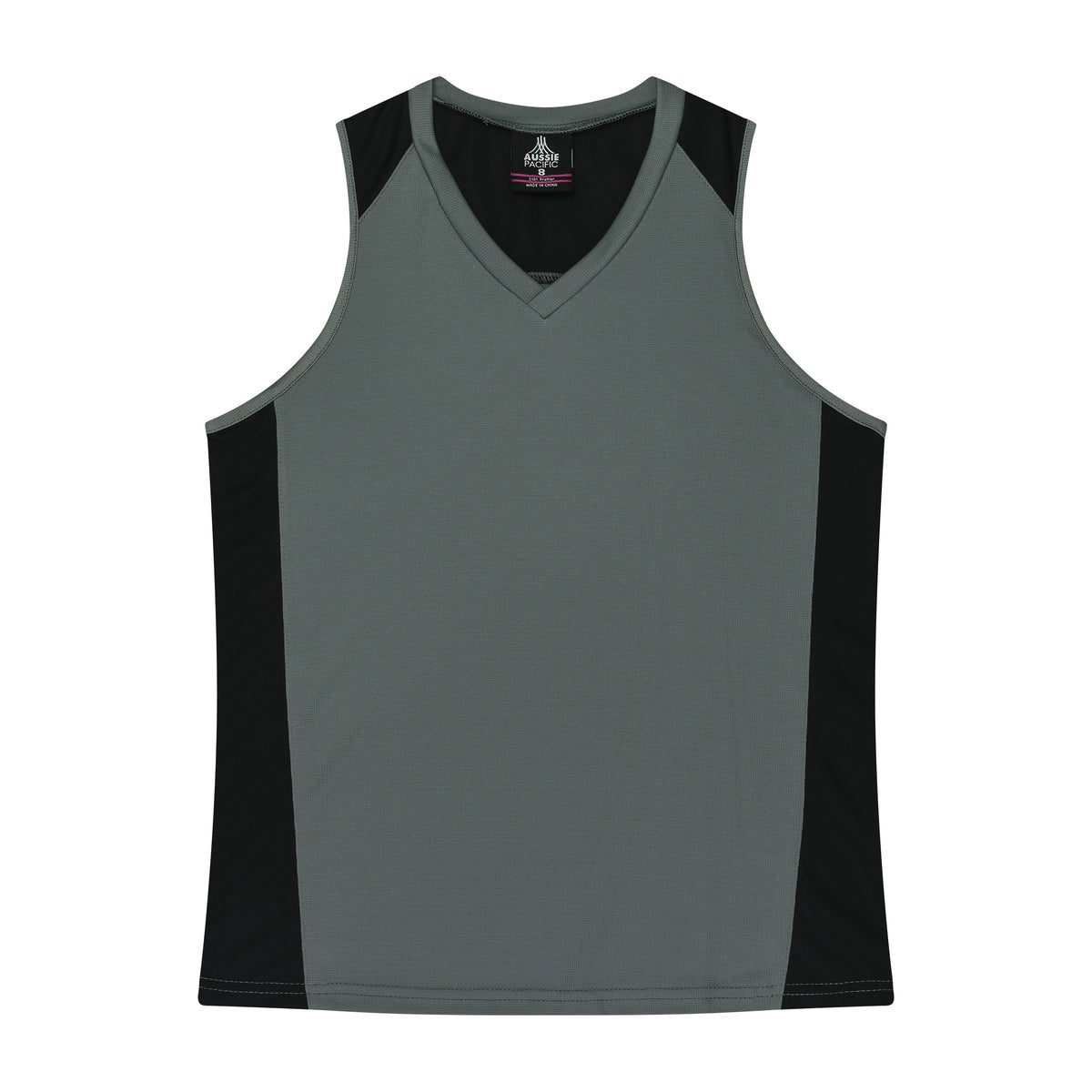 Aussie Pacific Premier Womens Singlet 2101 in Ashe/Black
