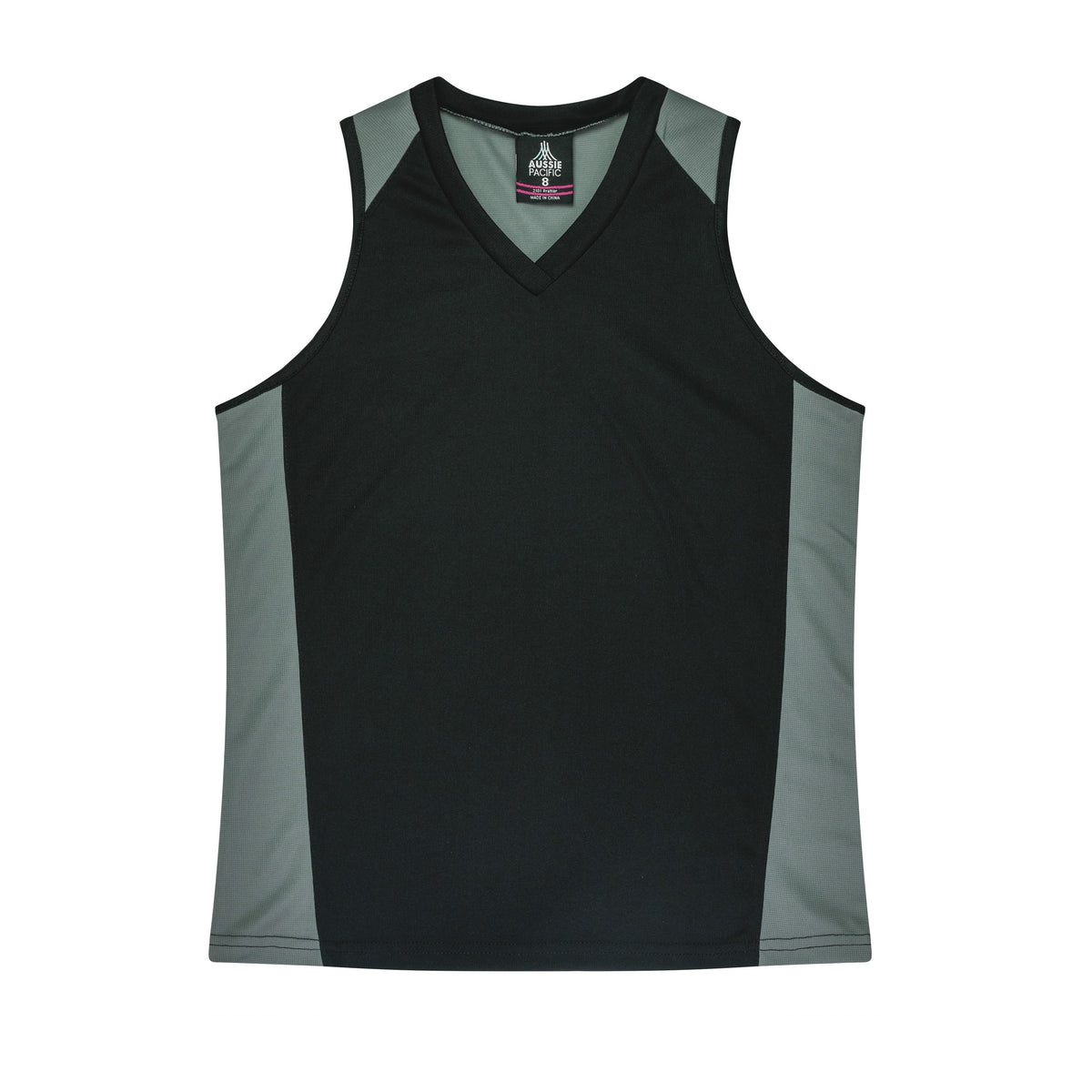 Aussie Pacific Premier Womens Singlet 2101 in Black/Ashe
