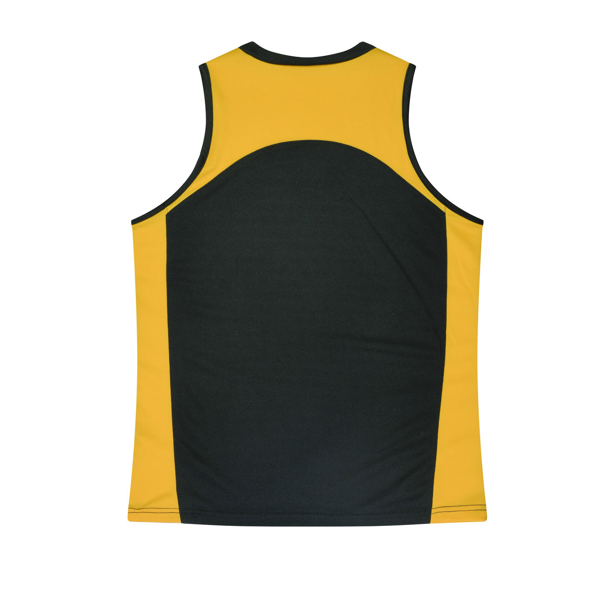 Aussie Pacific Premier Womens Singlet 2101 in Black/Gold, back view