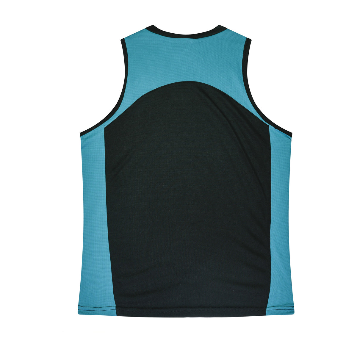 Aussie Pacific Premier Womens Singlet 2101 in Black/Teal, back view