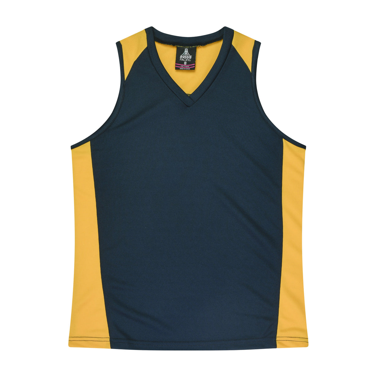 Aussie Pacific Premier Womens Singlet 2101 in Navy/Gold