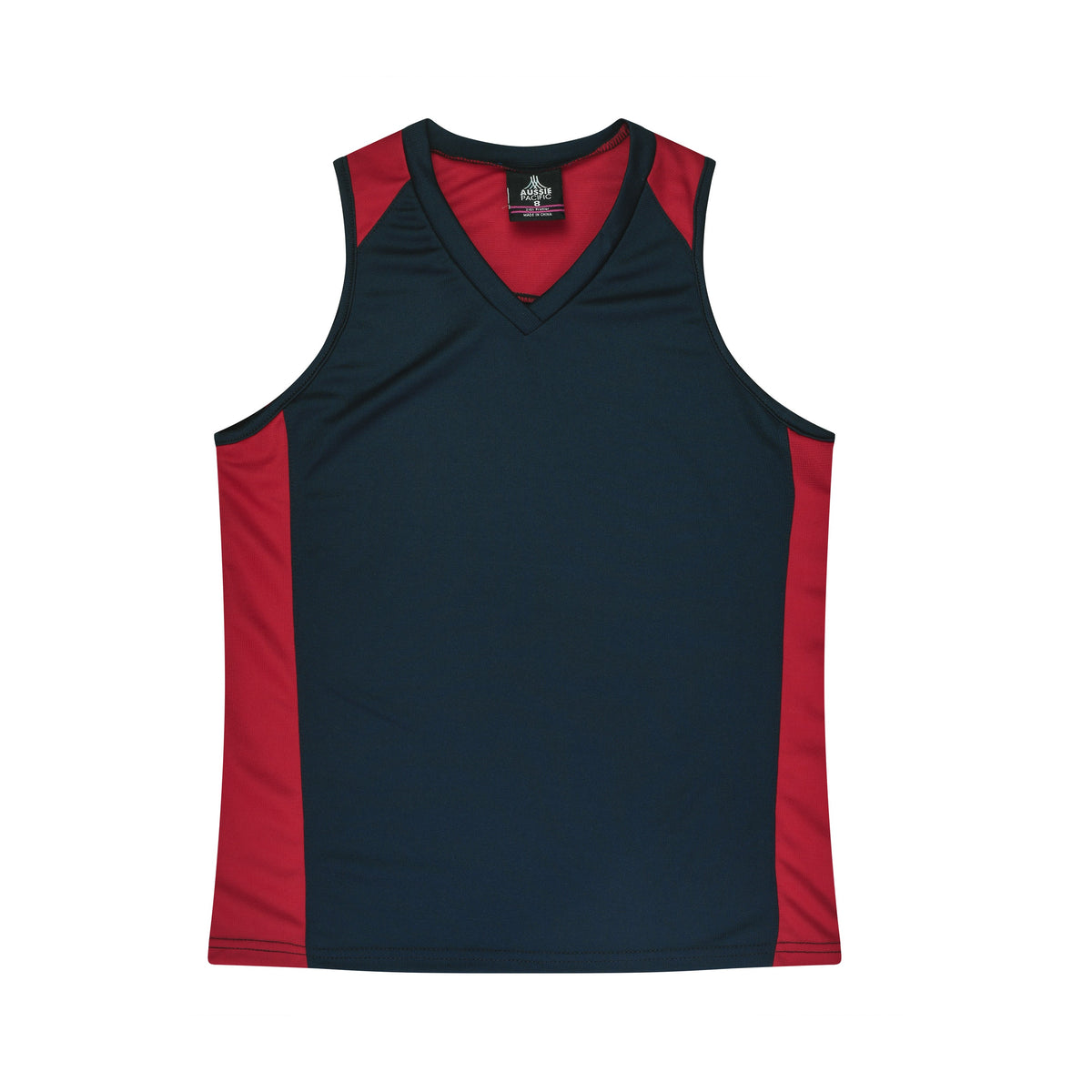 Aussie Pacific Premier Womens Singlet 2101 in Navy/Red